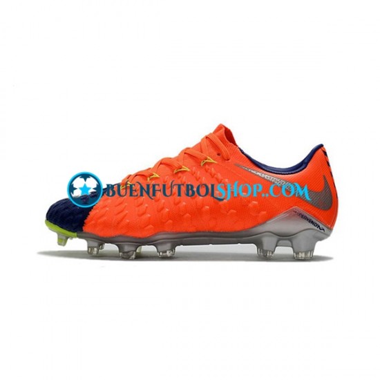 Nike HyperVenom Phantom III Elite FG Naranja Azul Botas de Fútbol