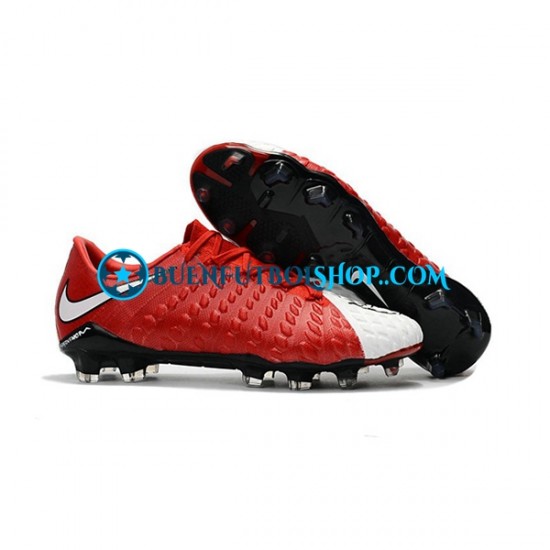 Nike HyperVenom Phantom III Elite FG Rojo Blanco Botas de Fútbol