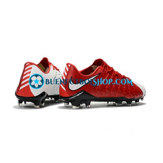 Nike HyperVenom Phantom III Elite FG Rojo Blanco Botas de Fútbol