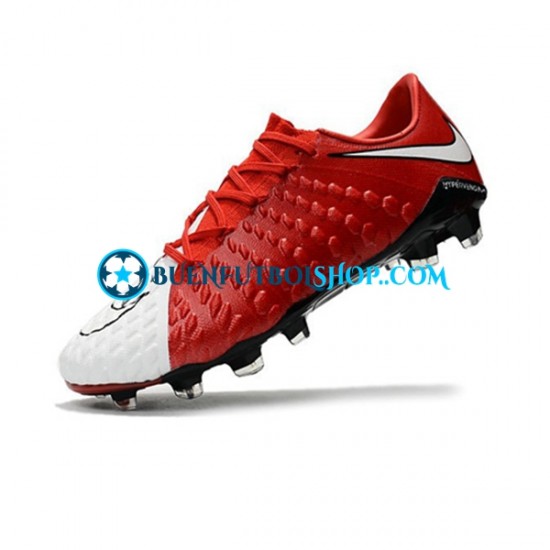 Nike HyperVenom Phantom III Elite FG Rojo Blanco Botas de Fútbol