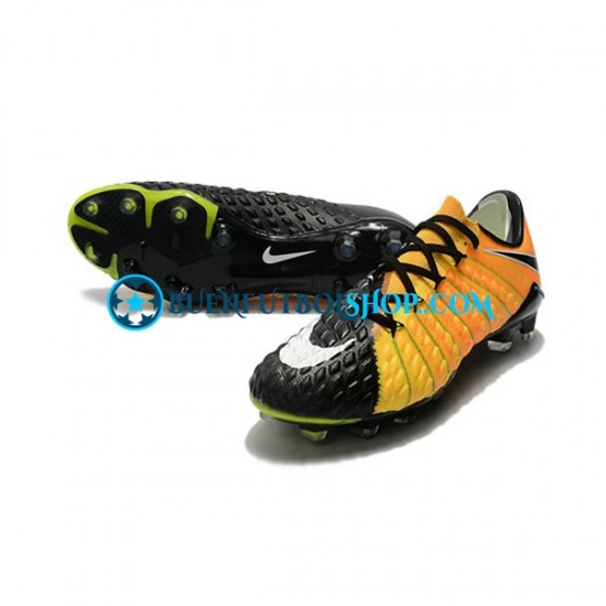 Nike HyperVenom Phantom III Elite FG Amarillo Negro Botas de Fútbol