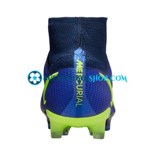 Nike Mercurial Superfly VIII Recharge Elite FG Azul Amarillo Botas de Fútbol