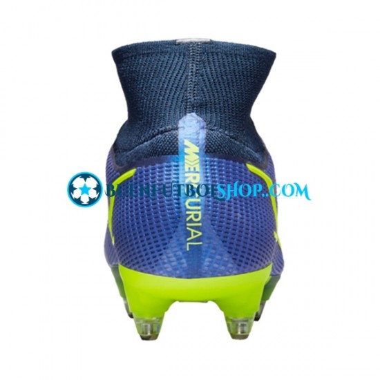 Nike Mercurial Superfly VIII Recharge Elite SG Pro AC Azul Amarillo Botas de Fútbol