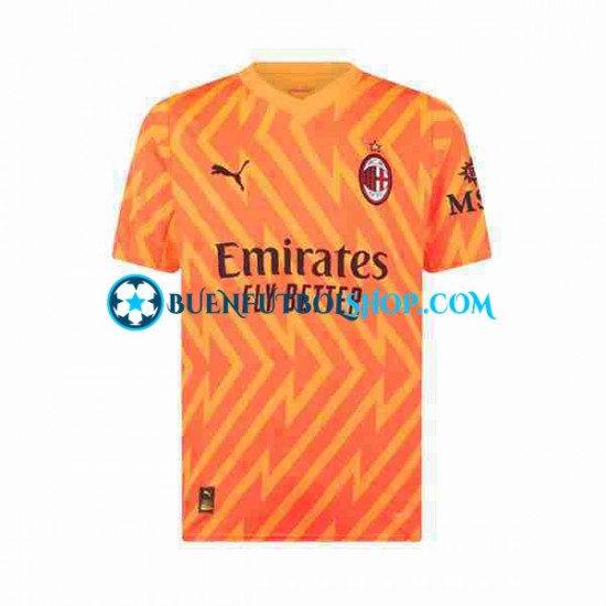 Camiseta de Fútbol AC Milan Portero 2023-2024 Segunda Equipación Manga Corta Hombre