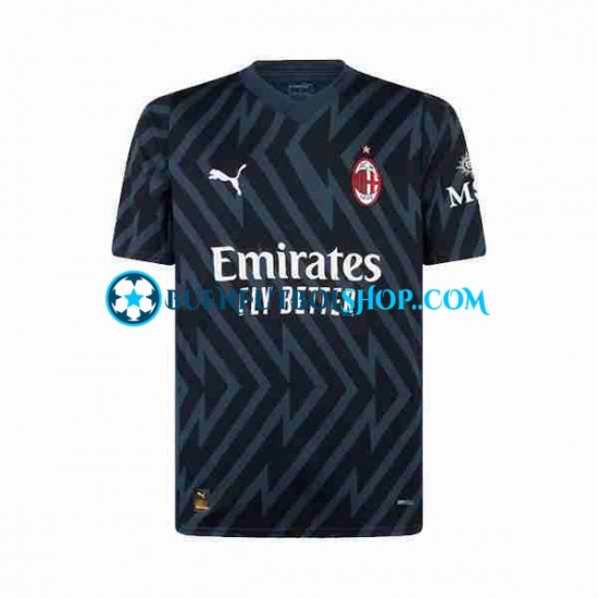 Camiseta de Fútbol AC Milan Portero Mike Maignan 16 2023-2024 Tercera Equipación Manga Corta Hombre