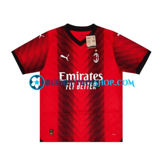 Camiseta de Fútbol AC Milan 2023-2024 Primera Equipación Manga Corta Hombre