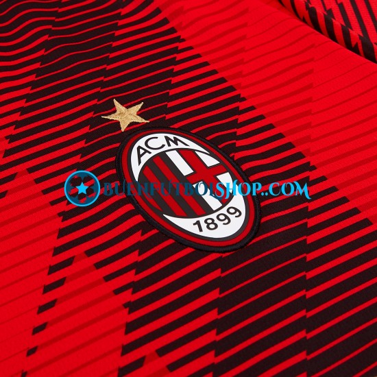 Camiseta de Fútbol AC Milan 2023-2024 Primera Equipación Manga Corta Hombre