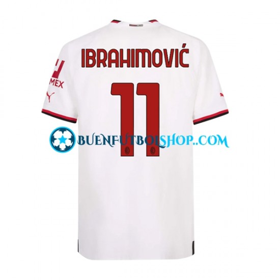 Camiseta de Fútbol AC Milan Ibrahimovic 11 2022-2023 Segunda Equipación Manga Corta Hombre