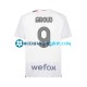 Camiseta de Fútbol AC Milan Olivier Giroud 9 2023-2024 Segunda Equipación Manga Corta Hombre