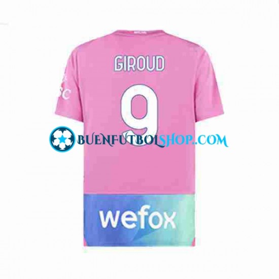 Camiseta de Fútbol AC Milan Olivier Giroud 9 2023-2024 Tercera Equipación Manga Corta Hombre