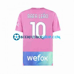 Camiseta de Fútbol AC Milan Rafael Leao 10 2023-2024 Tercera Equipación Manga Corta Hombre Camiseta de Fútbol AC Milan Rafael Leao 10 2023-2024 Tercera Equipación Manga Corta Hombre