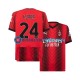 Camiseta de Fútbol AC Milan Simon Kjaer 24 2023-2024 Primera Equipación Manga Corta Hombre