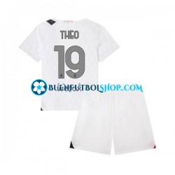 Camiseta de Fútbol AC Milan Theo 19 2023-2024 Segunda Equipación Manga Corta Niño Camiseta de Fútbol AC Milan Theo 19 2023-2024 Segunda Equipación Manga Corta Niño
