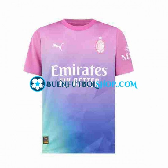 Camiseta de Fútbol AC Milan 2023-2024 Tercera Equipación Manga Corta Hombre