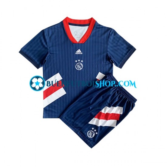 Camiseta de Fútbol AFC Ajax Icon Retro 2022-2023 Primera Equipación Manga Corta Niño