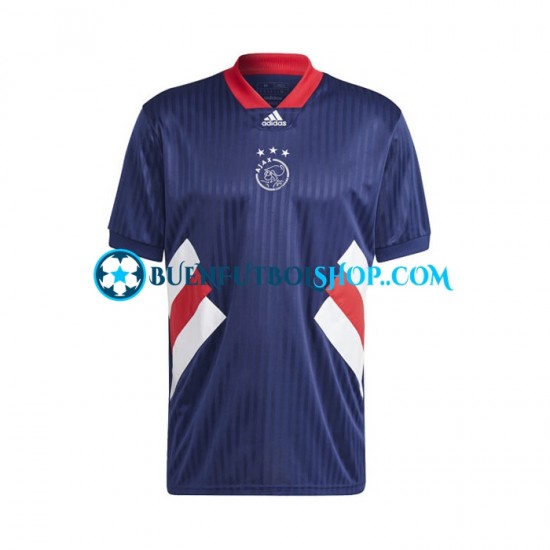 Camiseta de Fútbol AFC Ajax Icon Retro 2022-2023 Primera Equipación Manga Corta Hombre