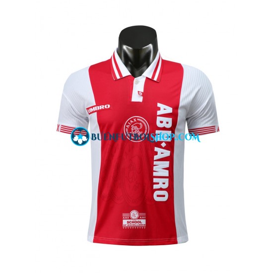 Camiseta de Fútbol AFC Ajax Retro 1997-1998 Primera Equipación Manga Corta Hombre