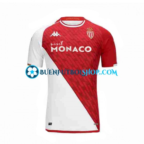 Camiseta de Fútbol AS Monaco 2023-2024 Primera Equipación Manga Corta Hombre