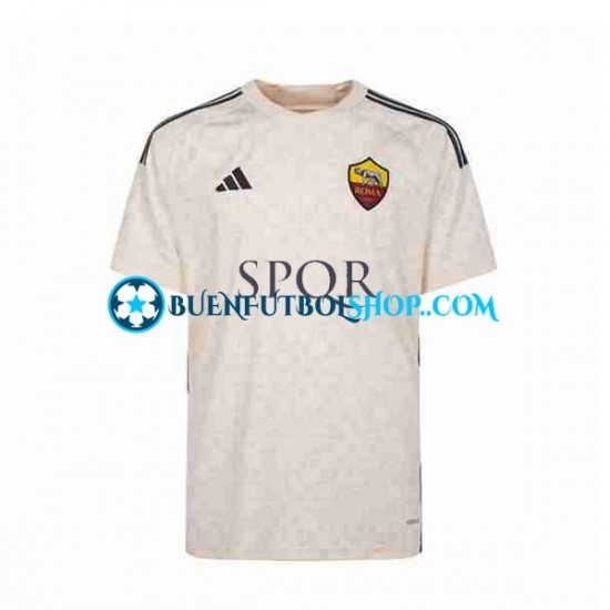 Camiseta de Fútbol AS Roma 2023-2024 Segunda Equipación Manga Corta Hombre