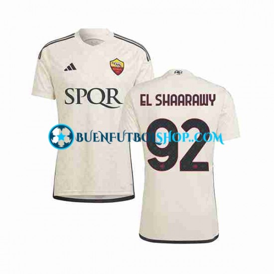 Camiseta de Fútbol AS Roma El Shaarawy 92 2023-2024 Segunda Equipación Manga Corta Hombre