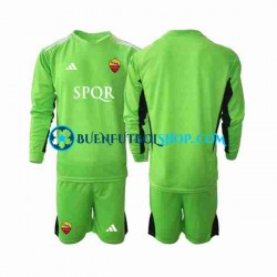 Camiseta de Fútbol AS Roma Portero 2023-2024 Segunda Equipación Manga Larga Niño