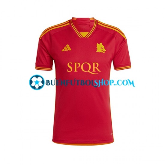 Camiseta de Fútbol AS Roma 2023-2024 Primera Equipación Manga Corta Hombre