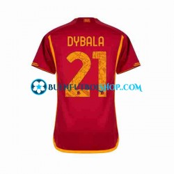 Camiseta de Fútbol AS Roma Paulo Dybala 21 2023-2024 Primera Equipación Manga Corta Hombre