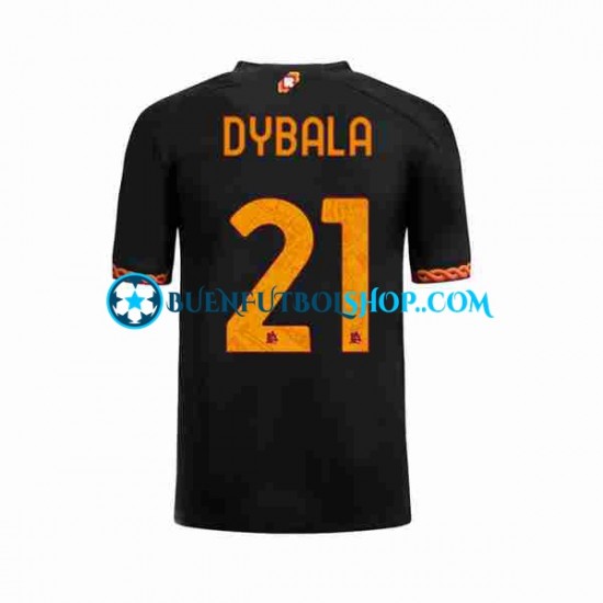 Camiseta de Fútbol AS Roma Paulo Dybala 21 2023-2024 Tercera Equipación Manga Corta Hombre