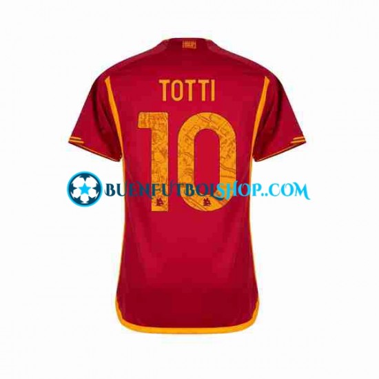 Camiseta de Fútbol AS Roma Totti 10 2023-2024 Primera Equipación Manga Corta Hombre