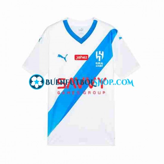 Camiseta de Fútbol Al Hilal 2023-2024 Segunda Equipación Manga Corta Hombre