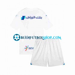 Camiseta de Fútbol Al Hilal 2023-2024 Segunda Equipación Manga Corta Niño