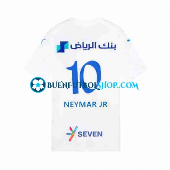 Camiseta de Fútbol Al Hilal Neymar JR 10 2023-2024 Segunda Equipación Manga Corta Hombre