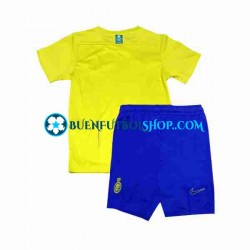 Camiseta de Fútbol Al-Nassr 2023-2024 Primera Equipación Manga Corta Niño