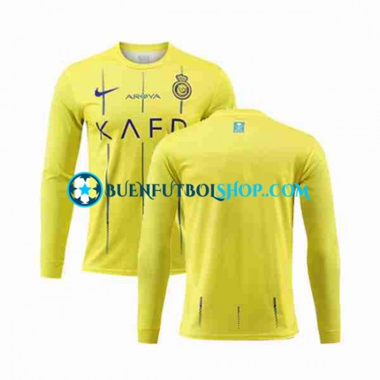 Camiseta de Fútbol Al-Nassr 2023-2024 Primera Equipación Manga Larga Hombre