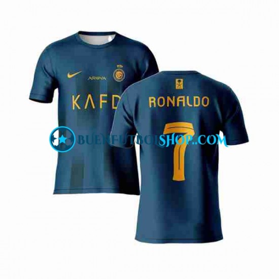 Camiseta de Fútbol Al-Nassr Ronaldo 7 2023-2024 Segunda Equipación Manga Corta Hombre