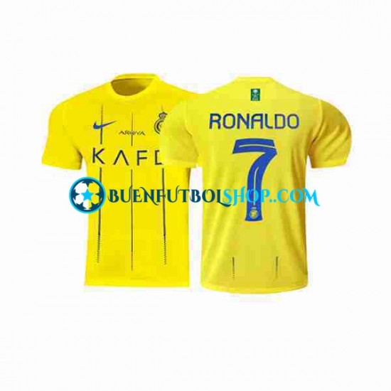 Camiseta de Fútbol Al-Nassr Ronaldo 7 2023-2024 Primera Equipación Manga Corta Hombre