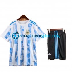 Camiseta de Fútbol Argentina 2021 Primera Equipación Manga Corta Niño