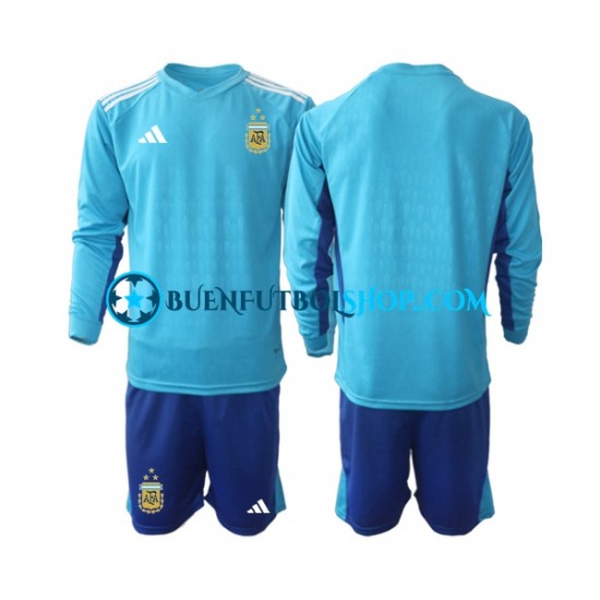 Camiseta de Fútbol Argentina Portero 2023 Tercera Equipación Manga Larga Niño