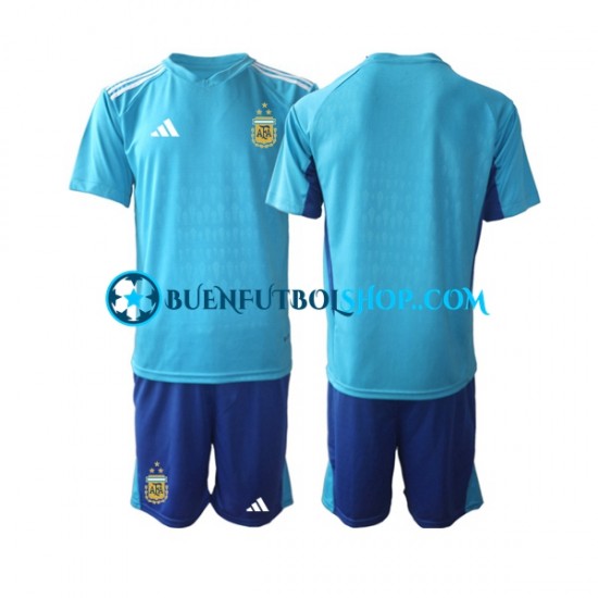 Camiseta de Fútbol Argentina Portero 2023-2024 Tercera Equipación Manga Corta Niño