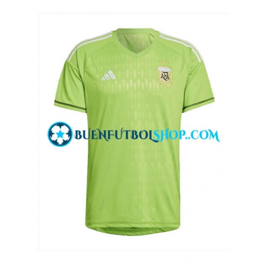 Camiseta de Fútbol Argentina Portero World Cup 2022 Primera Equipación Manga Corta Hombre