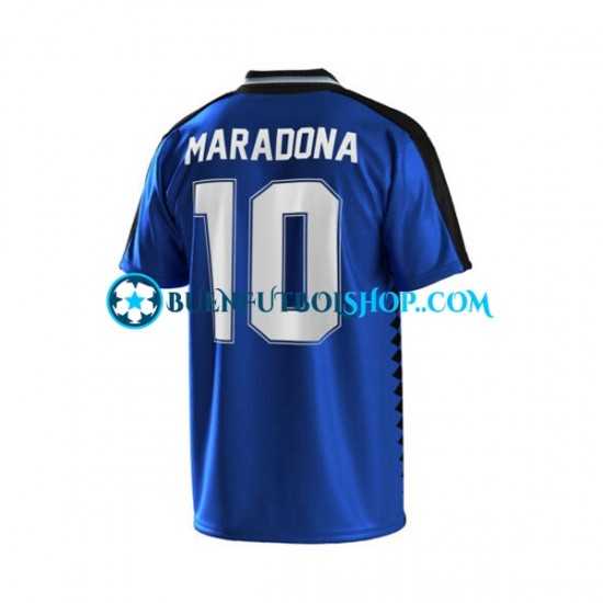 Camiseta de Fútbol Argentina Maradona 10 Retro 1994 Segunda Equipación Manga Corta Hombre