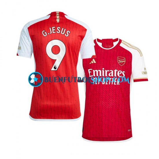 Camiseta de Fútbol Arsenal Gabriel Jesus 9 2023-2024 Primera Equipación Manga Corta Hombre