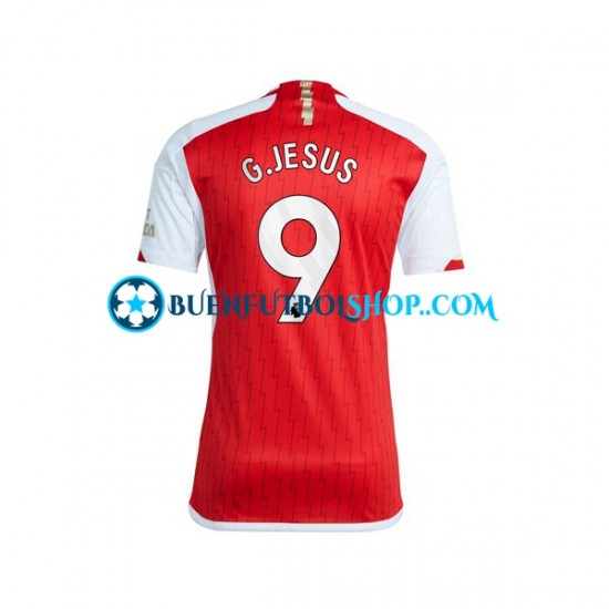 Camiseta de Fútbol Arsenal Gabriel Jesus 9 2023-2024 Primera Equipación Manga Corta Hombre