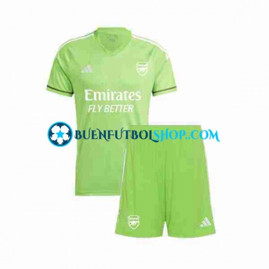 Camiseta de Fútbol Arsenal Portero 2023-2024 Tercera Equipación Manga Corta Niño