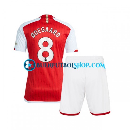 Camiseta de Fútbol Arsenal Martin Odegaard 8 2023-2024 Primera Equipación Manga Corta Niño