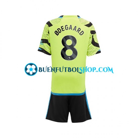 Camiseta de Fútbol Arsenal Odegaard 8 2023-2024 Segunda Equipación Manga Corta Niño