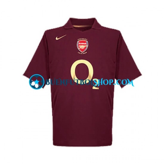 Camiseta de Fútbol Arsenal Retro 2005 Primera Equipación Manga Corta Hombre