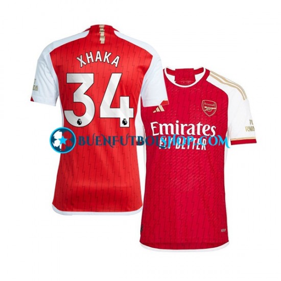 Camiseta de Fútbol Arsenal Xhaka 34 2023-2024 Primera Equipación Manga Corta Hombre