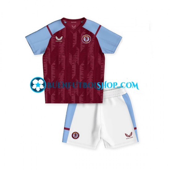 Camiseta de Fútbol Aston Villa 2023-2024 Primera Equipación Manga Corta Niño