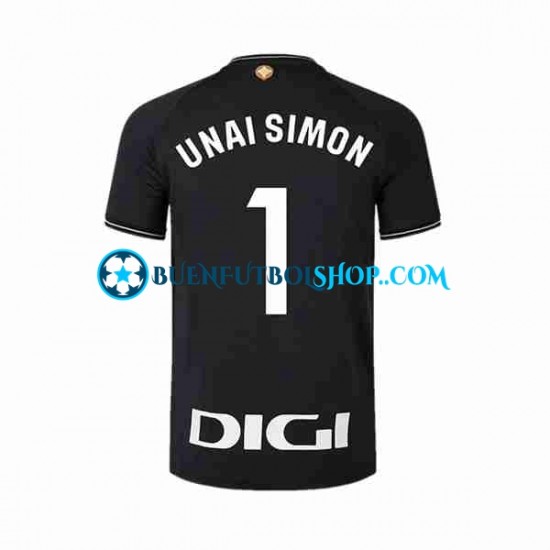 Camiseta de Fútbol Athletic Bilbao Portero UNAI SIMON 1 2023-2024 Primera Equipación Manga Corta Hombre